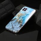 For Huawei P40 lite Marble Pattern Soft TPU Protective Case(Sea Blue) - 1