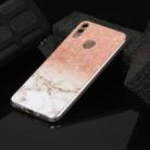 For Huawei Honor 8C Marble Pattern Soft TPU Protective Case(Rose Gold White) - 1