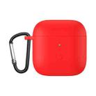 Liquid Silicone One-piece Earphone Protective Case For Redmi Buds3(Red) - 1