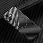 For iPhone 11 Carbon Fiber Texture MagSafe Magnetic Phone Case (Black Silver) - 1