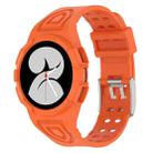 For Samsung Galaxy Watch4 40mm Silicone Integrated Watch Band(Orange) - 1