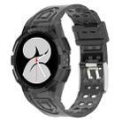 For Samsung Galaxy Watch4 40mm Silicone Integrated Watch Band(Transparent Black) - 1