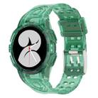 For Samsung Galaxy Watch4 40mm Silicone Integrated Watch Band(Transparent Green) - 1