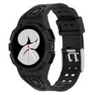For Samsung Galaxy Watch4 44mm Silicone Integrated Watch Band(Black) - 1