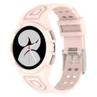 For Samsung Galaxy Watch4 44mm Silicone Integrated Watch Band(Light Pink) - 1