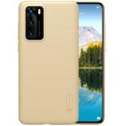 For Huawei P40 NILLKIN Frosted Concave-convex Texture PC Case(Gold) - 1