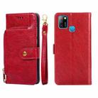 For Infinix Hot 10 Lite/Smart 5 Zipper Bag Leather Phone Case(Red) - 1