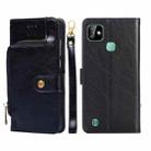 For Infinix Smart HD 2021/X612 Zipper Bag Leather Phone Case(Black) - 1