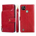 For Infinix Smart HD 2021/X612 Zipper Bag Leather Phone Case(Red) - 1