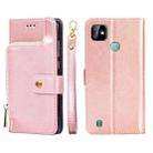 For Infinix Smart HD 2021/X612 Zipper Bag Leather Phone Case(Rose Gold) - 1