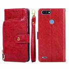For Tecno Pop 2/Pop 2 F/Pop 2 Pro/Pop 2 Power/Itel P13/B1F Zipper Bag Leather Phone Case(Red) - 1