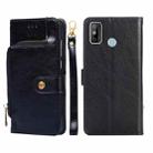 For Tecno Spark 6 GO Zipper Bag Leather Phone Case(Black) - 1