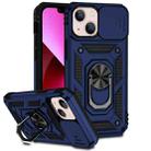 For iPhone 14 Plus Sliding Camshield Holder Phone Case (Blue) - 1
