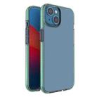 For iPhone 14 Two-color Transparent TPU Phone Case (Mint Green) - 1