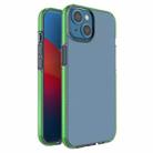 For iPhone 14 Two-color Transparent TPU Phone Case (Fresh Green) - 1