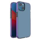 For iPhone 14 Plus Two-color Transparent TPU Phone Case (Purple) - 1