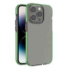 For iPhone 14 Pro Max Two-color Transparent TPU Phone Case (Fresh Green) - 1