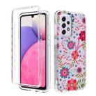For Samsung Galaxy A33 Transparent Painted Phone Case(Small Floral) - 1