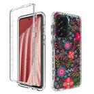 For Samsung Galaxy A73 Transparent Painted Phone Case(Small Floral) - 1