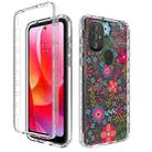 For Motorola Moto G Power 2022 Transparent Painted Phone Case(Small Floral) - 1