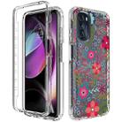 For Motorola Moto G 5G (2022) Transparent Painted Phone Case(Small Floral) - 1