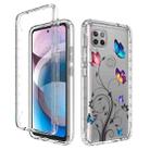 For Motorola One 5G Ace Transparent Painted Phone Case(Tree Butterflies) - 1