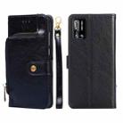 For DOOGEE N40 Pro Zipper Bag Leather Phone Case(Black) - 1