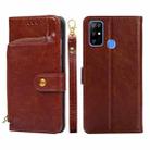 For DOOGEE X96 Pro Zipper Bag Leather Phone Case(Brown) - 1