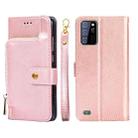 For OUKITEL C25 Zipper Bag Leather Phone Case(Rose Gold) - 1