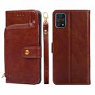 For UMIDIGI A11 Pro Max Zipper Bag Leather Phone Case(Brown) - 1