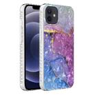 For iPhone 12 / 12 Pro 2.0mm Airbag Shockproof TPU Phone Case(Blue Purple Marble) - 1