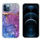 For iPhone 12 Pro Max 2.0mm Airbag Shockproof TPU Phone Case(Blue Purple Marble) - 2