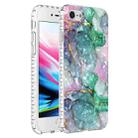 For iPhone SE 2022 / SE 2020 / 8 / 7 2.0mm Airbag Shockproof TPU Phone Case(Ink Green Marble) - 1