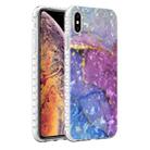 For iPhone XS Max 2.0mm Airbag Shockproof TPU Phone Case(Blue Purple Marble) - 1