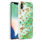 For iPhone X / XS 2.0mm Airbag Shockproof TPU Phone Case(Gold Heart) - 1
