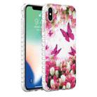 For iPhone X / XS 2.0mm Airbag Shockproof TPU Phone Case(Dancing Butterflies) - 1