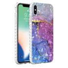For iPhone X / XS 2.0mm Airbag Shockproof TPU Phone Case(Blue Purple Marble) - 1