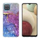 For Samsung Galaxy A12 5G / M12 / F12 2.0mm Airbag Shockproof TPU Phone Case(Blue Purple Marble) - 1