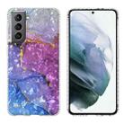 For Samsung Galaxy S21 5G 2.0mm Airbag Shockproof TPU Phone Case(Blue Purple Marble) - 1