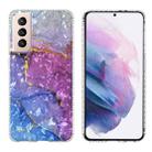 For Samsung Galaxy S21 Plus 5G 2.0mm Airbag Shockproof TPU Phone Case(Blue Purple Marble) - 1