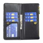 For iPhone X / XS Diamond Lattice Zipper Wallet Leather Flip Phone Case(Black) - 4