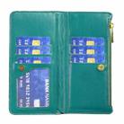 For iPhone XS Max Diamond Lattice Zipper Wallet Leather Flip Phone Case(Green) - 4