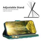 For iPhone XS Max Diamond Lattice Zipper Wallet Leather Flip Phone Case(Green) - 6