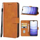 For vivo S9 Leather Phone Case(Brown) - 1