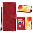 For vivo X70 Pro+ Leather Phone Case(Red) - 1