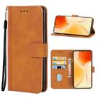 For vivo X70 Pro+ Leather Phone Case(Brown) - 1