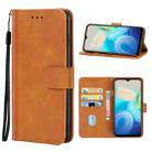 For vivo Y32 Leather Phone Case(Brown) - 1