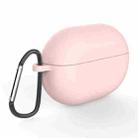 Earphone Silicone Protective Case for Huawei FreeBuds Pro, Type:with Buckle(Pink) - 1