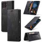 For Samsung Galaxy M53 AutSpace A01 Retro Skin-feel Crazy Horse RFID Leather Phone Case(Black) - 1