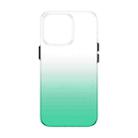 For iPhone 14 PC Symphony Gradient Phone Case (Green) - 1